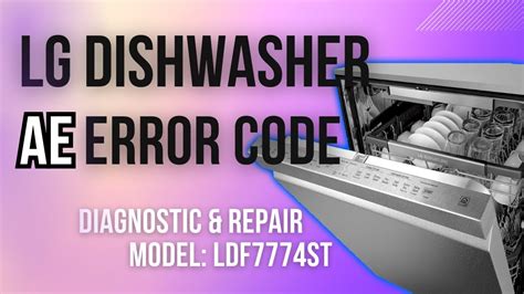 ae code on lg dishwasher|Mastering the Reset: How to Reset the AE Code on Your LG Dishwasher ...